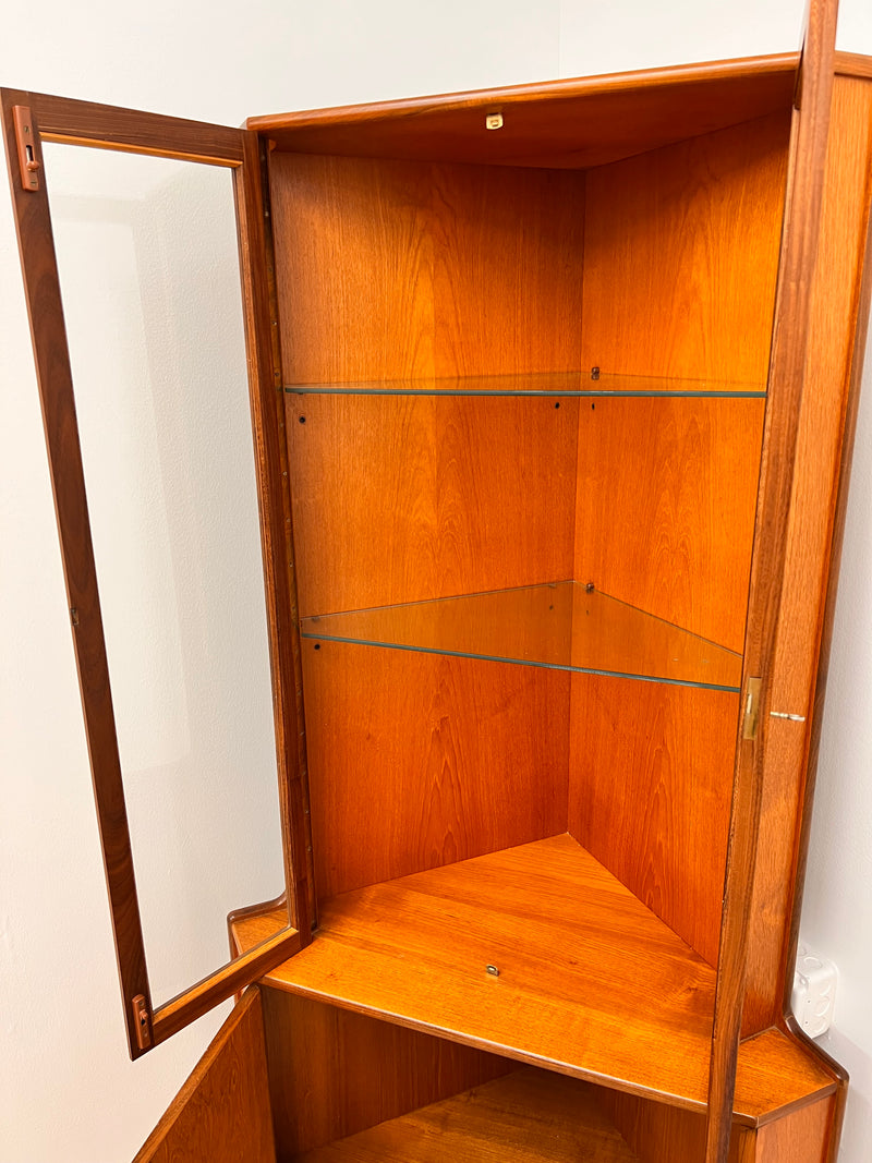 Mid Century Corner China Cabinet by Turnidge of London