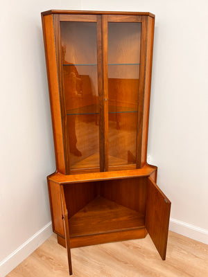 Mid Century Corner China Cabinet by Turnidge of London