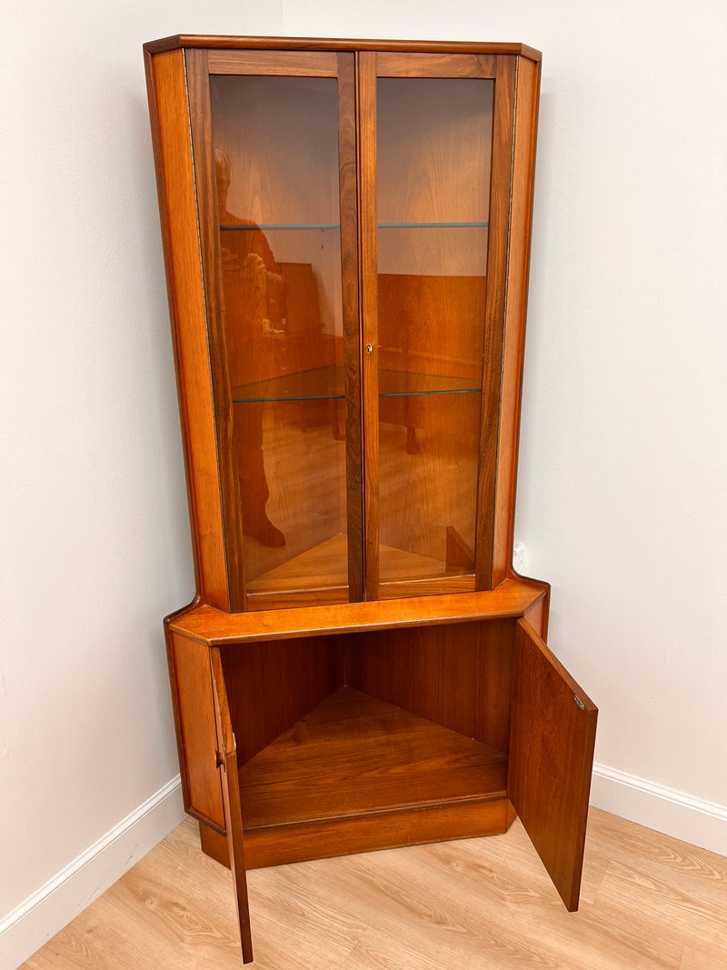 Mid Century Corner China Cabinet by Turnidge of London