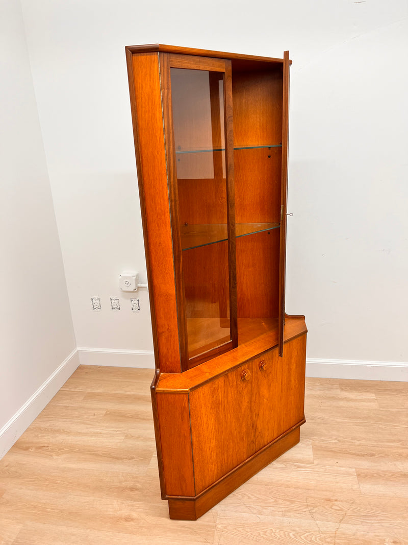 Mid Century Corner China Cabinet by Turnidge of London