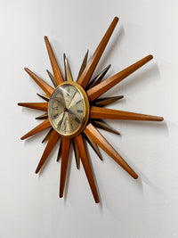 Mid Century Starburst Clock by Paico