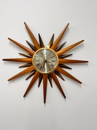 Mid Century Starburst Clock by Paico