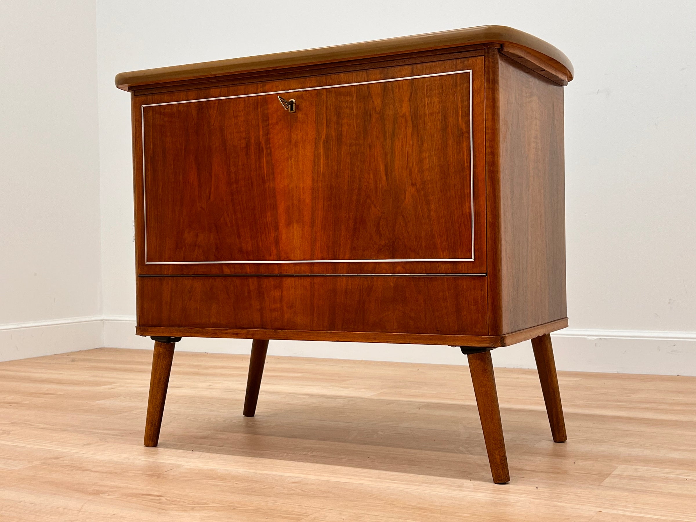Mid century top liquor cabinet