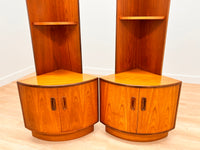 Pair of Mid Century Corner Cabinets by G Plan..