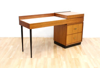 MID CENTURY DESK/VANITY BY WHITE & NEWTON