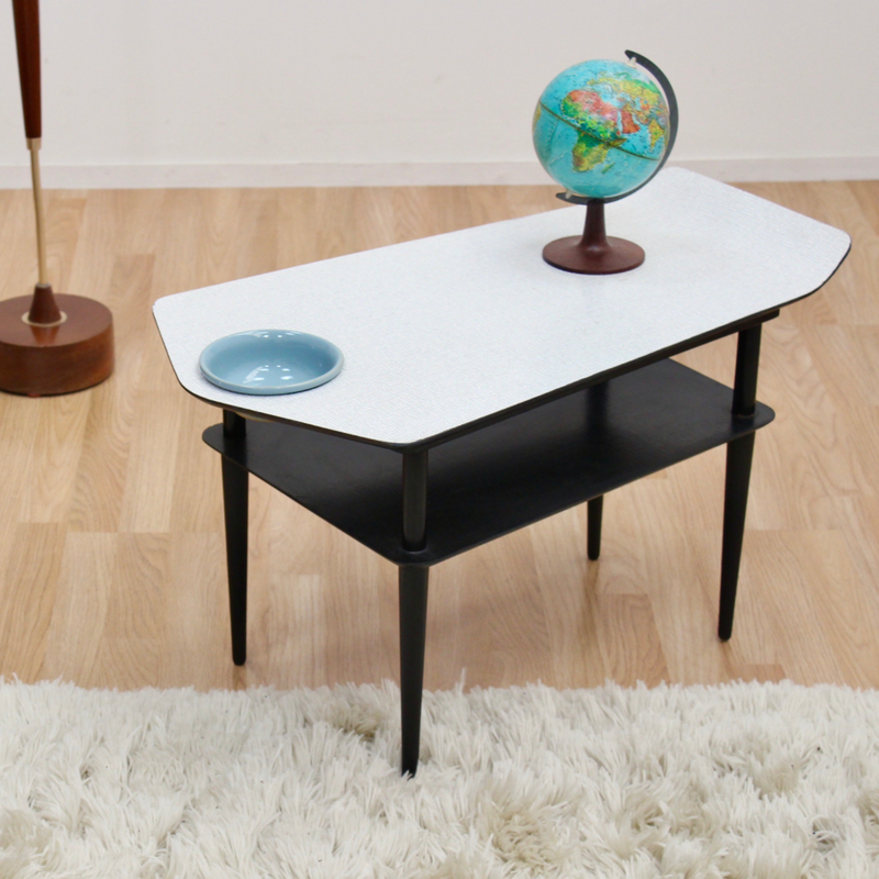 MID CENTURY ATOMIC FORMICA SIDE TABLE