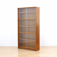 MID CENTURY TALL BOOKCASE DISPLAY CABINET