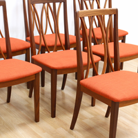 MID CENTURY DINING CHAIRS BY G PLAN 8 SET