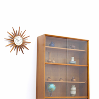 MID CENTURY TALL BOOKCASE DISPLAY CABINET