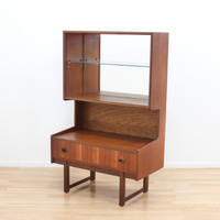 MID CENTURY DISPLAY CABINET/BOOKCASE BY TURNIDGE OF LONDON